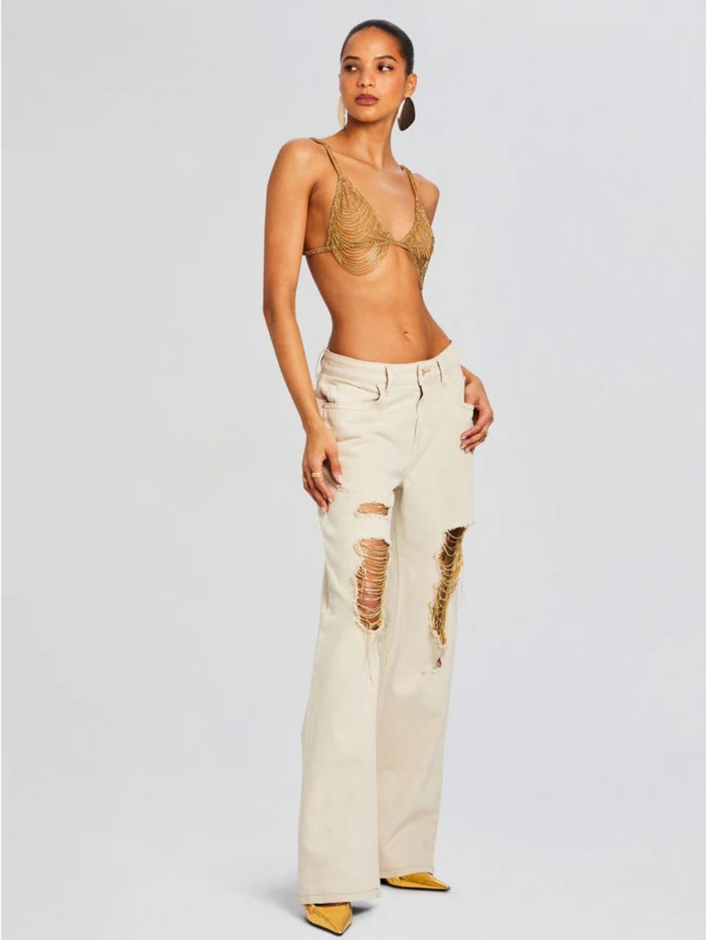 SET!Retrofete KAILEE PANT & PYLA CHAIN BRA .Sizes 29& S.Brand New without tag.